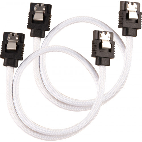 Corsair CC-8900249 SATA-kabel 2 stuks 30cm Zwart, Wit