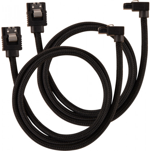 Corsair CC-8900282 SATA-kabel 2 stuks 0,6m, haaks, Zwart