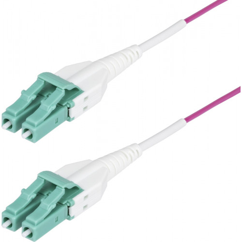 StarTech.com 2m LC naar LC (UPC) OM4 Multimode Glasvezel Netwerkkabel, Erika Violet, 50/125&micro;m, 40G/1