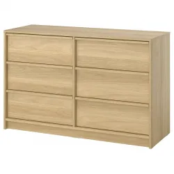 ANKARUDDEN Ladekast 6 lades - met 2 binnenlades/eikenpatroon 139x48x87 cm