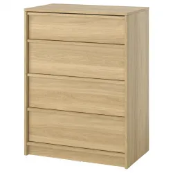 ANKARUDDEN Ladekast met 4 lades - eikenpatroon 80x48x107 cm