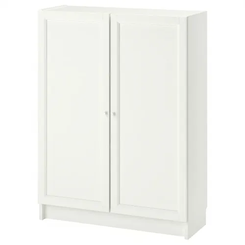 BILLY / OXBERG Boekenkast met deuren - wit 80x30x106 cm