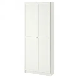 BILLY / OXBERG Boekenkast met deuren - wit 80x41x202 cm