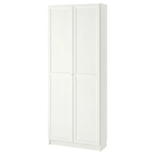 BILLY / OXBERG Boekenkast met deuren - wit 80x41x202 cm