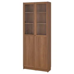 BILLY / OXBERG Boekenkast paneel-/vitrinedeuren 80x30x202 cm