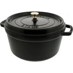 Staub Ronde Stoof-/Braadpan 28 cm Zwart