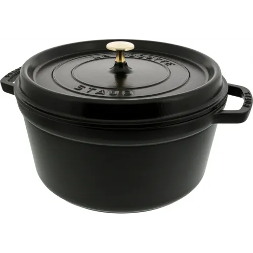 Staub Ronde Stoof-/Braadpan 28 cm Zwart