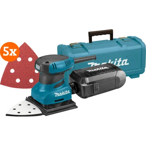 Makita BO4565K + schuurbladen (5x)