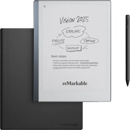 reMarkable 2 met Leren Book Case Leer Zwart