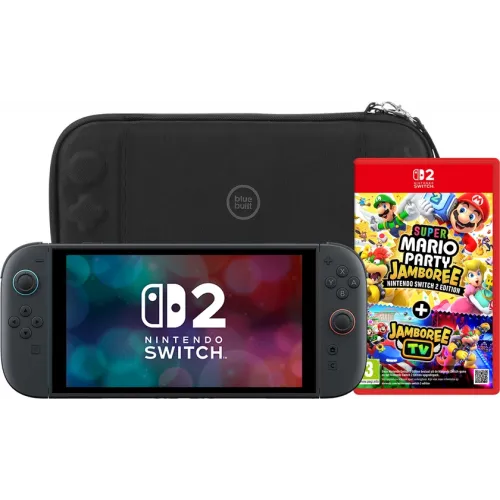 Nintendo Switch 2 + Super Mario Party Jamboree + BlueBuilt Beschermhoes