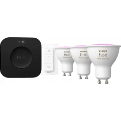 Philips Hue White and Color Starter Pack GU10 3-pack + Bridge Pro + dimmer