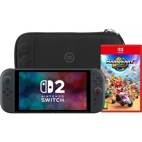 Nintendo Switch 2 + Mario Kart World + BlueBuilt beschermhoes