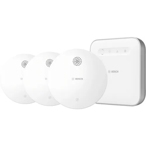 Bosch Draadloze Rookmelder 3-Pack + Bosch Smart Home Controller