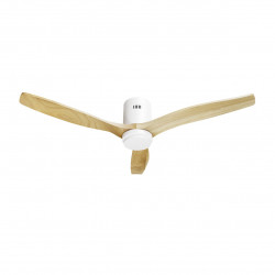 Hombli Smart Ceiling Fan & Light - White & Light Wood