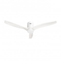 Hombli Smart Ceiling Fan & Light - White & White Wood