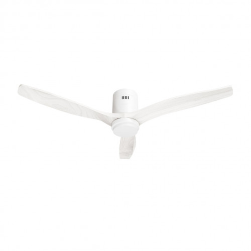 Hombli Smart Ceiling Fan & Light - White & White Wood