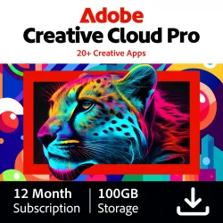 Adobe Creative Cloud Pro 1 Jaar + 100GB Cloudopslag - Digitaal