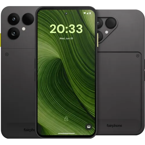 Fairphone 6 256GB Zwart 5G + Fairphone 6 Protective Back Cover Zwart