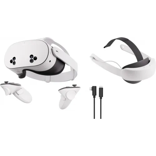 Meta Quest 3S 128GB + BlueBuilt PC Link Cable + Elite Strap met batterij