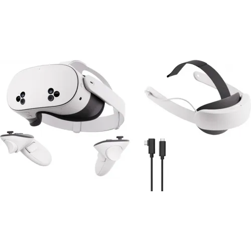 Meta Quest 3S 256GB + BlueBuilt PC Link Cable + Elite Strap met batterij