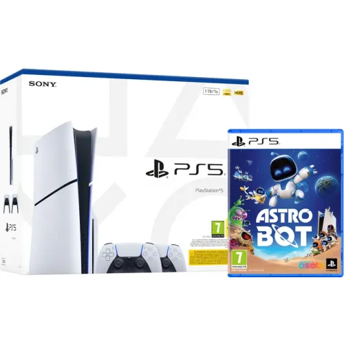PlayStation 5 Slim Disc Edition + Astro Bot + Extra Controller Wit