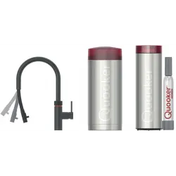 Quooker COMBI+ & Quooker Flex Round Zwart & Quooker CUBE
