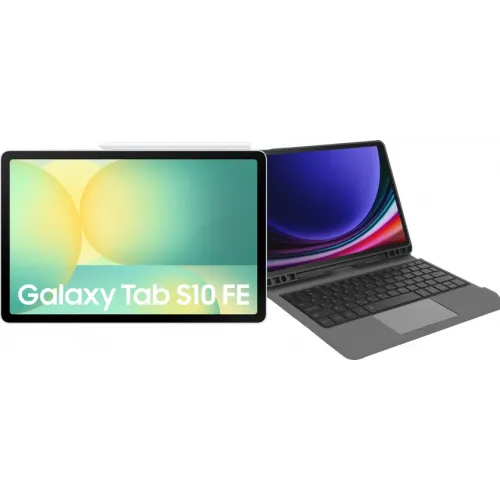 Samsung Galaxy Tab S10 FE 10,9 inch 256GB Wifi Zilver + Toetsenbord Hoes QWERTY