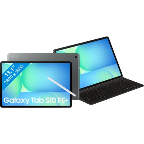 Samsung Galaxy Tab S10 FE Plus 13,1 inch 128GB Wifi Grijs + Toetsenbord Hoes QWERTY